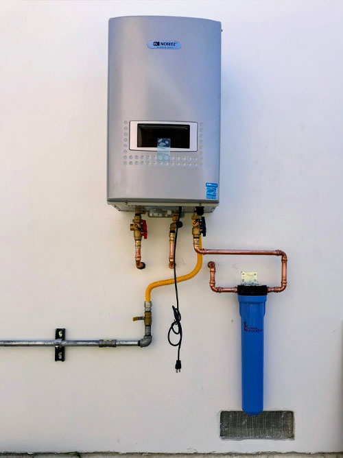 installed tankless water heater