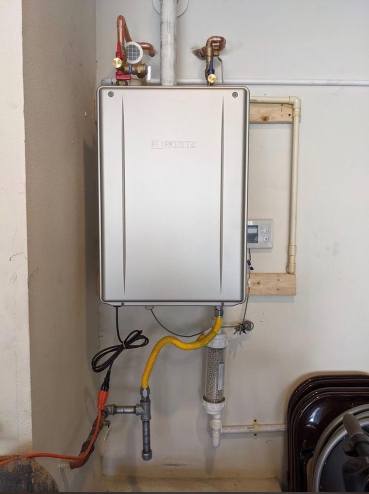 tankless hot water heater installation in Brea, CA